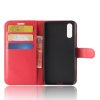 Huawei P20 PlånboksEtui PU-skinn Litchi Rød