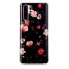 Huawei P30 Pro Deksel Selvlysende motiv Blommor på Svart