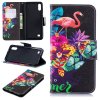 Samsung Galaxy A10 PlånboksEtui Motiv Flamingo och Blommor