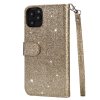 iPhone 11 Pro Plånboksetui Glitter Fack Utsida Gull