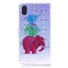 iPhone Xr PlånboksEtui Kortlomme Motiv Färgglada Elefanter