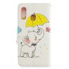 Samsung Galaxy A40 Plånboksetui PU-skinn Motiv Elefant med Paraply
