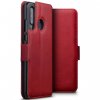 Huawei P30 Lite Etui Ekte Skinn Low Profile Rød