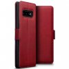 Samsung Galaxy S10 Plus Etui Ekte Skinn Low Profile Rød