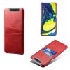 Samsung Galaxy A80 Deksel Kortlomme PU-skinn Rød