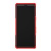 Sony Xperia 10 Plus Deksel DäckMønster Stativ TPU Hardplast Rød