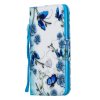 Samsung Galaxy A10 Plånboksetui Kortlomme Motiv Blåa Fjärilar och Blommor