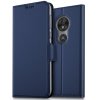 Motorola Moto G7 Play Etui Flip Case Kortlomme PU-skinn Mörkblå