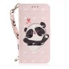 iPhone 7/8/SE Plånboksetui Motiv Panda och Hjärtan