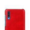 Samsung Galaxy A50 Deksel Hardplast PU-skinn Rød
