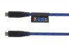 Solid Blue Longlife Kabel 1M Type-C till Type-C Blå