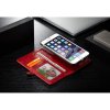 iPhone 6/6S Plånboksetui Qin Series Löstagbart Deksel Rød