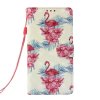 Samsung Galaxy S10E Plånboksetui PU-skinn Motiv Flamingo och Blommor