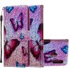 Samsung Galaxy A20E Plånboksetui Kortlomme Glitter Motiv Fjärilar