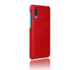 Samsung Galaxy A50 Deksel Hardplast PU-skinn Rød