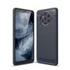 Nokia 9 PureView Deksel Børstet Karbonfibertekstur TPU Mörkblå