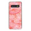 Samsung Galaxy S10 Deksel GUlldetaljer TPU Motiv Rosa Marmor