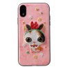 iPhone Xr Deksel Hardplast 3D Motiv Katt Rosa