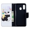 Samsung Galaxy A40 Plånboksetui PU-skinn Motiv Panda med Nappflaska