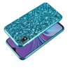 Samsung Galaxy A10 Deksel Hardplast TPU Glitter Ljusblå