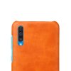 Samsung Galaxy A50 Deksel Hardplast PU-skinn Oransje