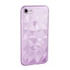 iPhone 7/8/SE Deksel TPU 3D Diamanttextur Transparent Lilla