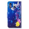 Samsung Galaxy A40 Plånboksetui PU-skinn Motiv Neon Fjärilar