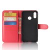 Huawei P30 Lite Plånboksetui Litchi PU-skinn Rød