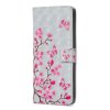 iPhone X/Xs Plånboksetui Kortlomme Motiv Rosa Fjärilar och Blommor