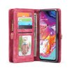 Samsung Galaxy A70 Mobilplånbok Kortlomme Löstagbart Deksel Rød
