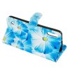 Samsung Galaxy A10 Plånboksetui Kortlomme Motiv Ljusblåa Blommor