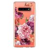 Samsung Galaxy S10 Plus Deksel HardPlast Rose Floral Transparent