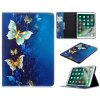 iPad 10.2 Etui Motiv Blå och Gull Fjärilar