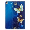 iPad 10.2 Etui Motiv Blå och Gull Fjärilar