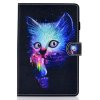 iPad 10.2 Etui Motiv Färgglad Katt på Svart