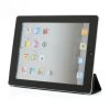 iPad (2/3/4) Smart Vikbart Etui PU-skinn Hardplast Svart