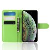 iPhone 11 Pro Plånboksetui Litchi Kortlomme Grønn