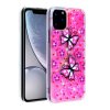 iPhone 11 Pro Deksel Glitter Motiv Rosa Fjärilar och Blommor