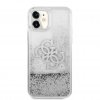 iPhone 11 Deksel Liquid Glitter Sølv Klar