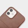 iPhone 12/iPhone 12 Pro Deksel Leather Backcover Brun