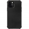 iPhone 12/iPhone 12 Pro Deksel Robust Case Real Leather Svart