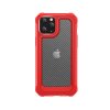 iPhone 12/iPhone 12 Pro Deksel Transparent Karbonfibertekstur Rød