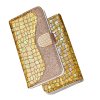 iPhone 12 Mini Etui Krokodillemønster Glitter Gull