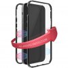 iPhone 12 Mini Deksel 360° Real Glass Case Svart Transparent
