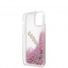 iPhone 12 Mini Deksel Liquid Glitter Vintage Rosa
