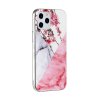 iPhone 12 Pro Max Deksel Marmor Rosa Blommor