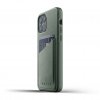 iPhone 12/iPhone 12 Pro Deksel Ekte Skinn Kortficka Slate Green