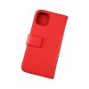 iPhone 12/iPhone 12 Pro Etui Ekte skinn Kortlommer Rød