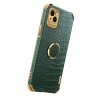 iPhone 13 Mini Deksel Krokodillemønster Finger Ring Grønn