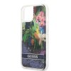 iPhone 13 Mini Deksel Liquid Glitter Flower Pattern Blå
